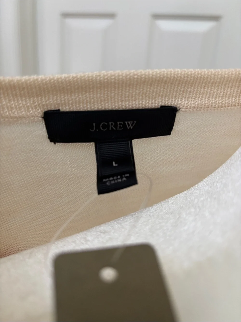 Argyle Button-Front Cardigan in Beige, Black & Cream